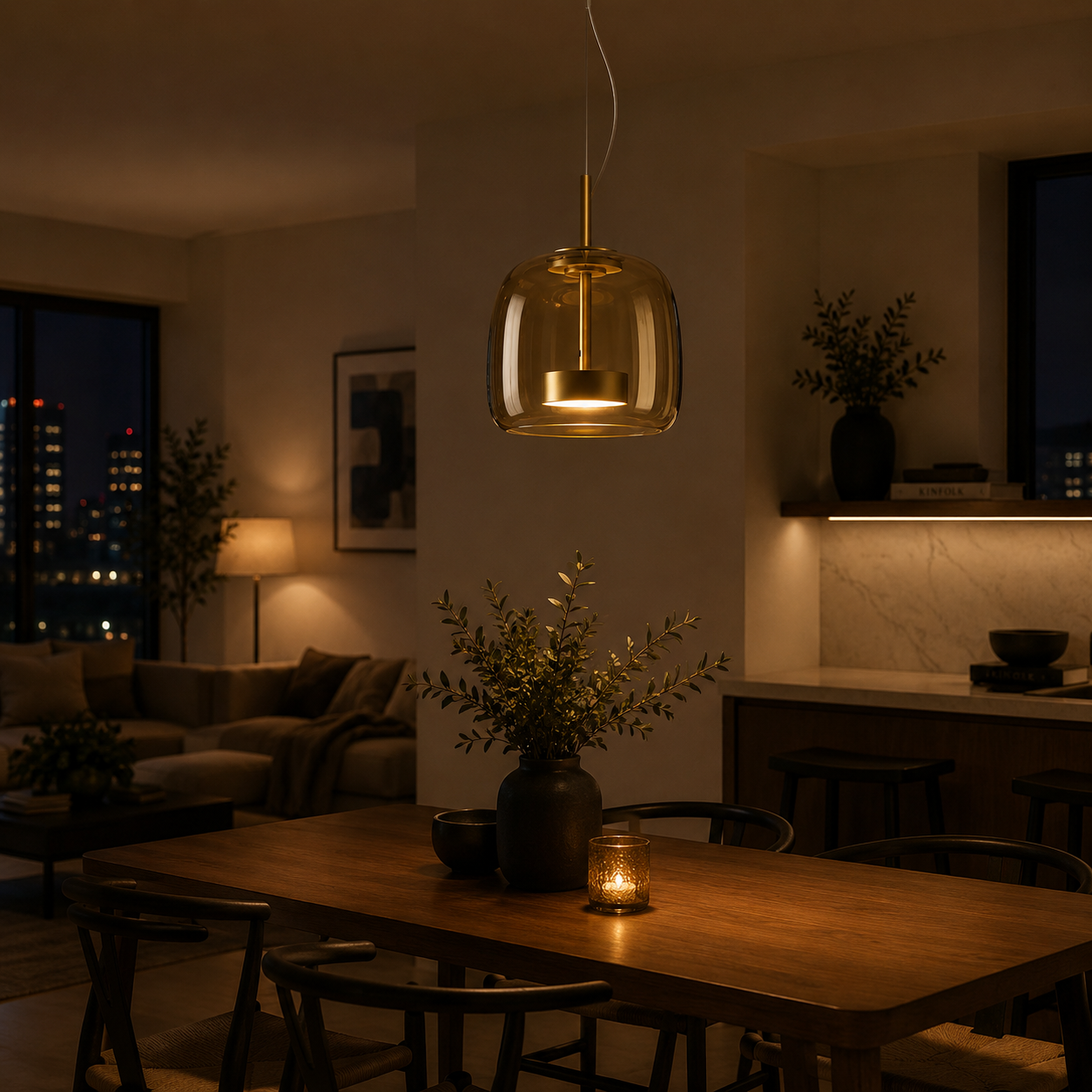 Astrid Modern Nordic Glass Pendant