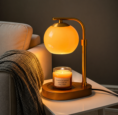 Sculpted Glass Candle Warmer Lamp