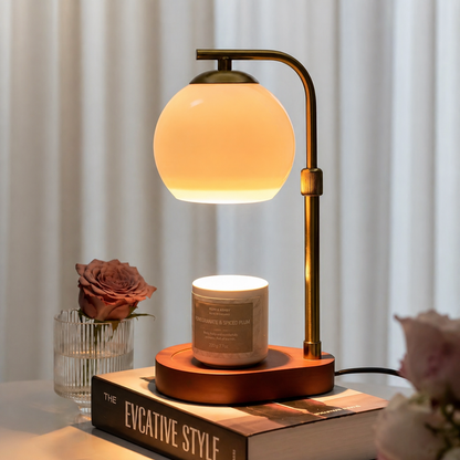 Sculpted Glass Candle Warmer Lamp