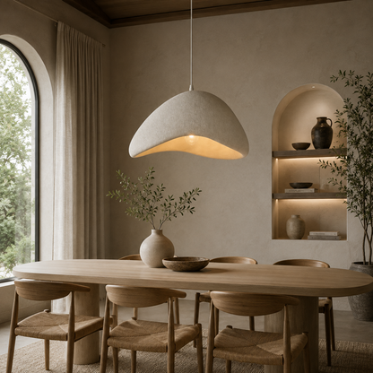 Modern Boho Wabi Sabi Resin Chandelier