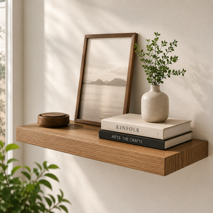 White Oak Floating Shelf