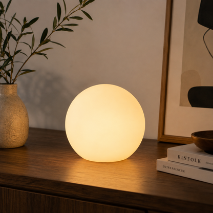 Cordless LED Moon Table Lamp