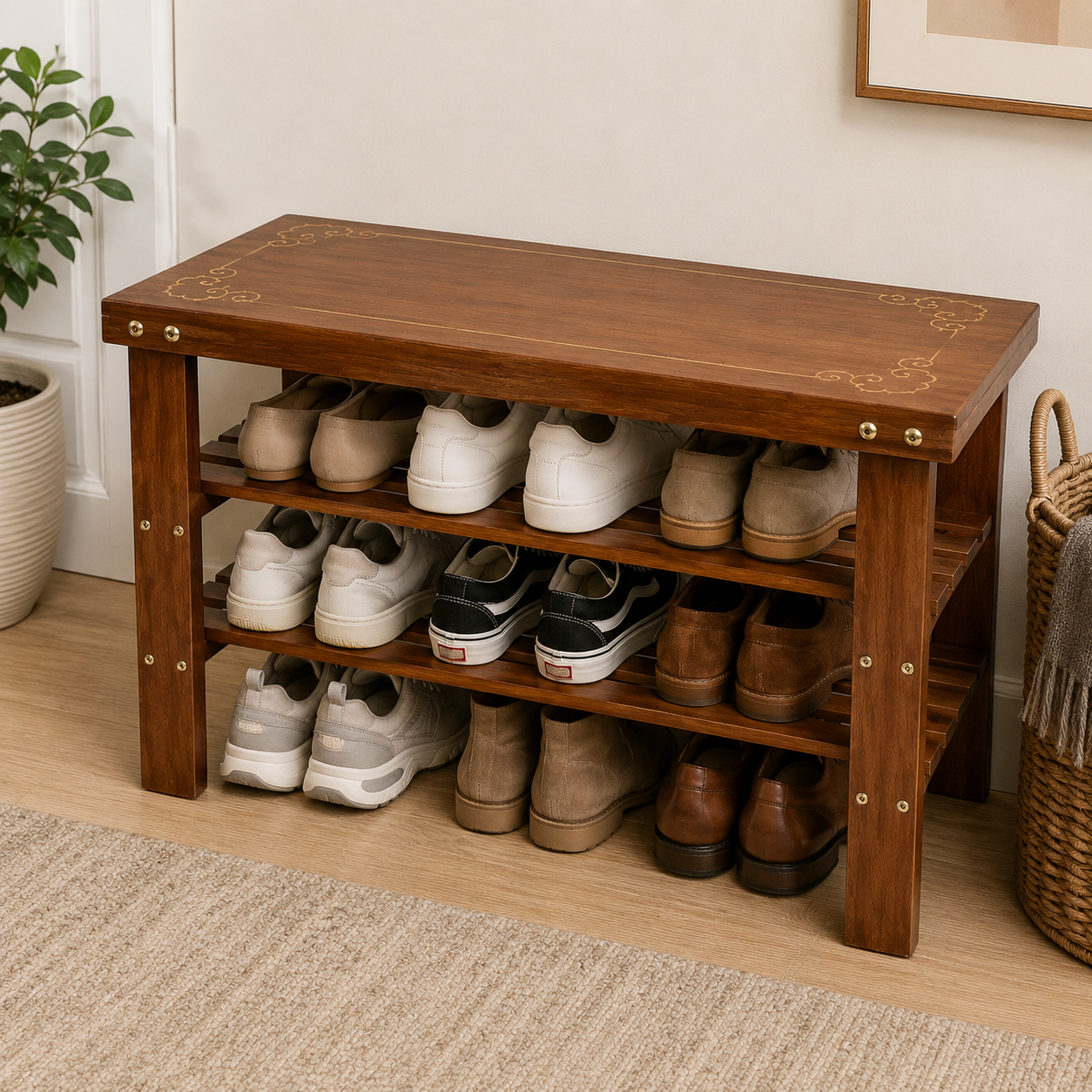 Open Panel Shoe Rack