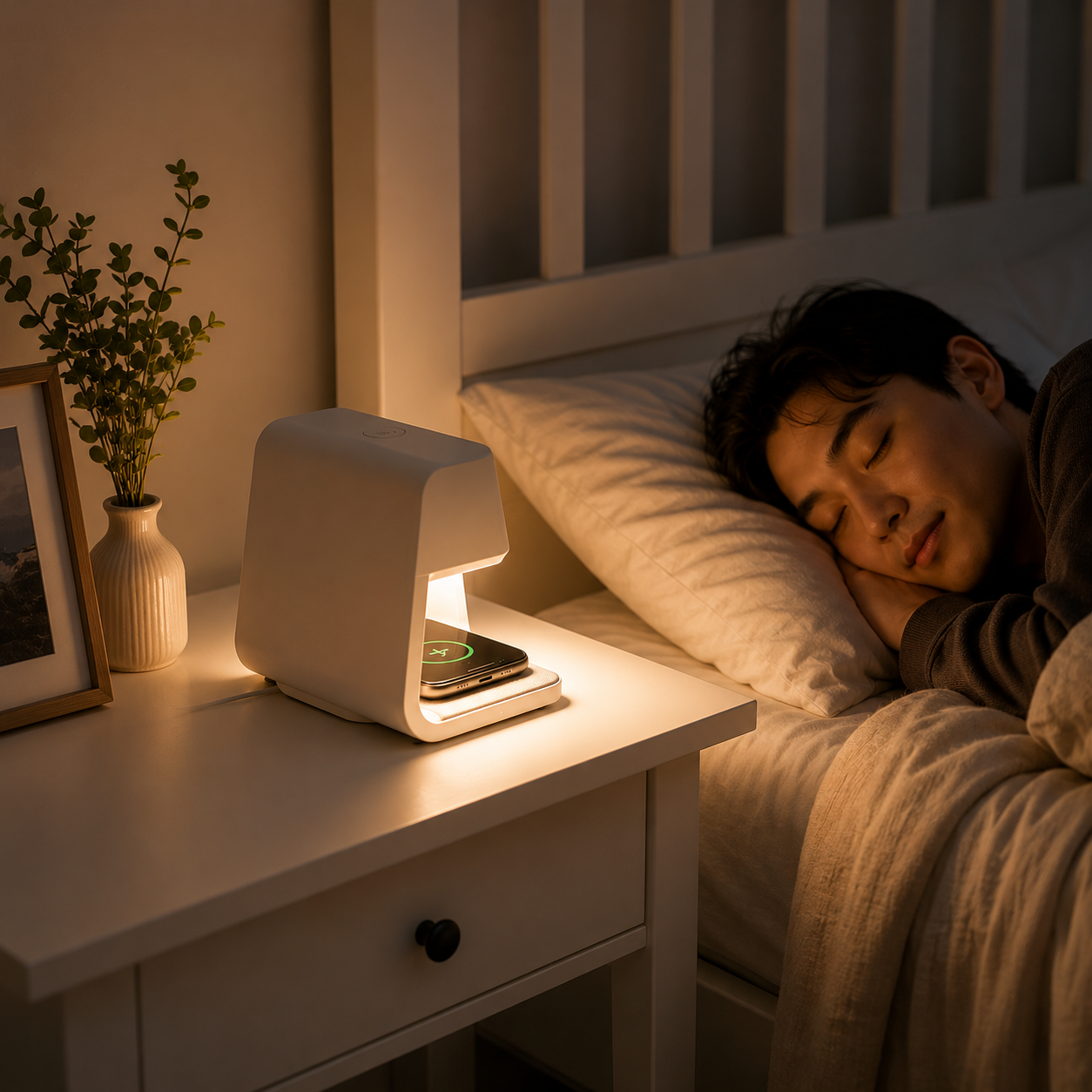 3-in-1 Bedside Lamp Charger Clock