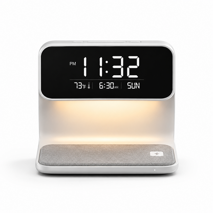 3-in-1 Bedside Lamp Charger Clock