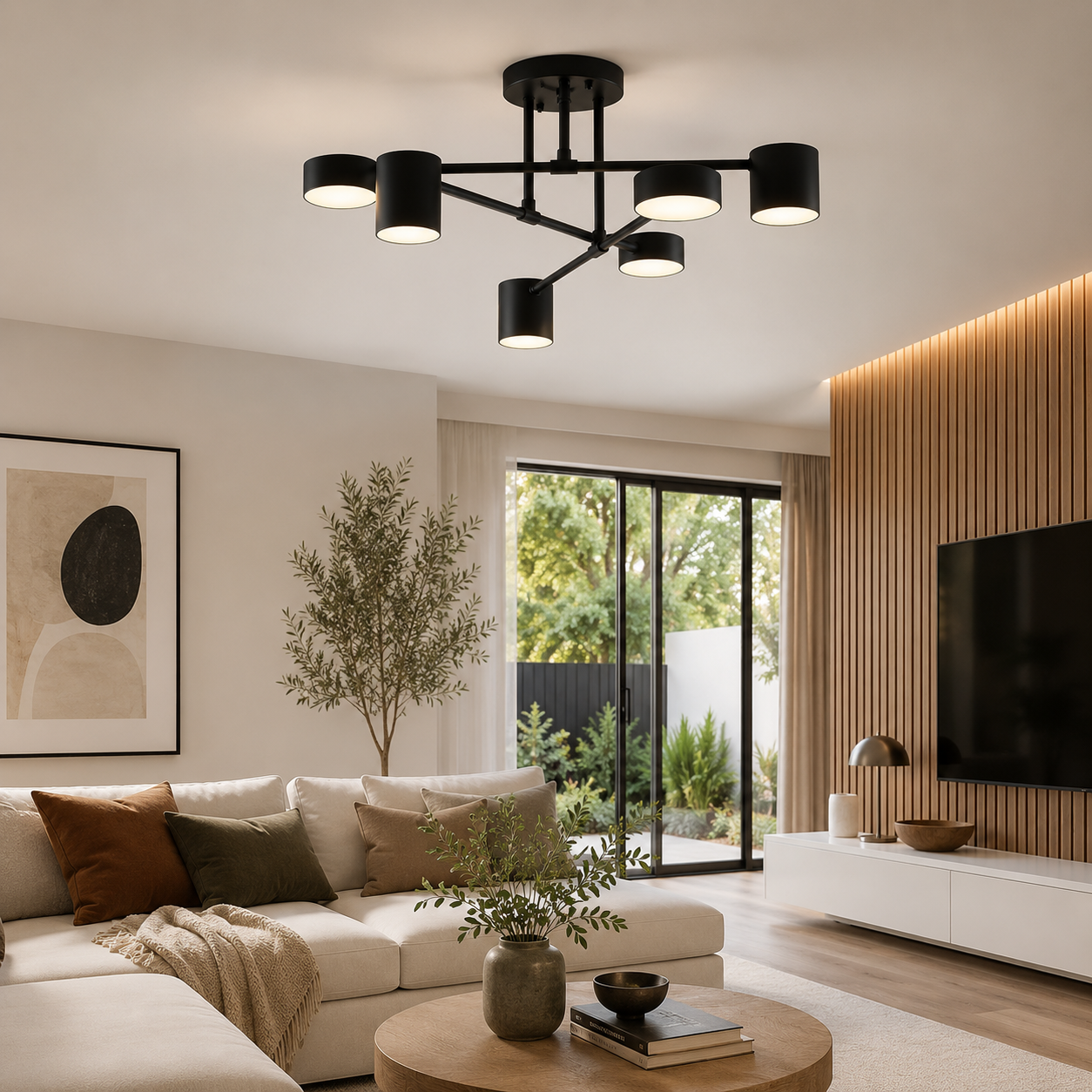 Ceiling Light with 6 Adjustable LED Heads
