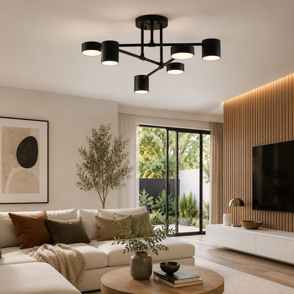 Ceiling Light with 6 Adjustable LED Heads