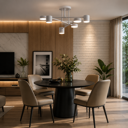 Ceiling Light with 6 Adjustable LED Heads