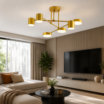 Ceiling Light with 6 Adjustable LED Heads