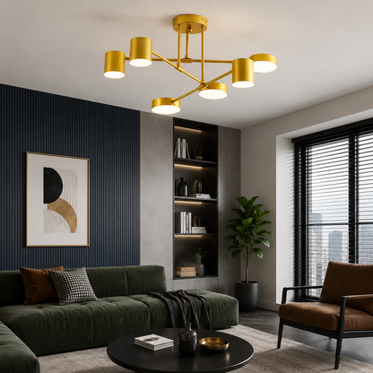 Ceiling Light with 6 Adjustable LED Heads