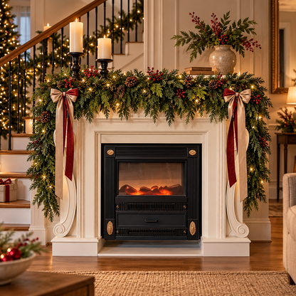 2Pcs 6Ft Artificial Cedar Garland