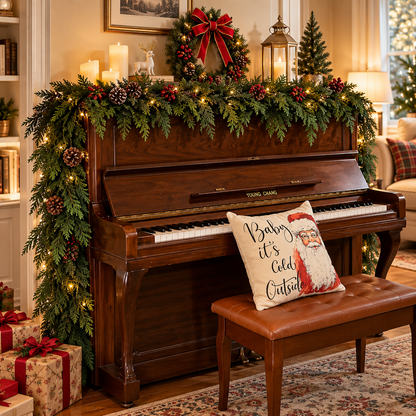2Pcs 6Ft Artificial Cedar Garland
