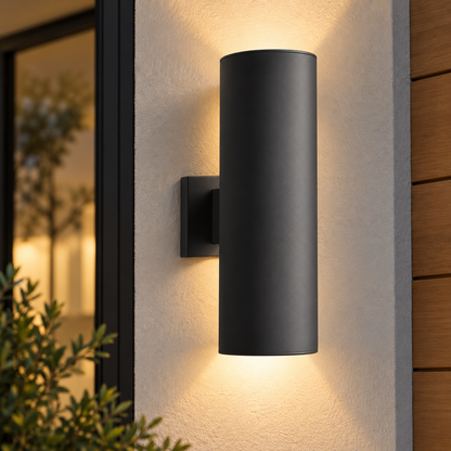 Dylan 2 Light Cylinder Outdoor Wall Light