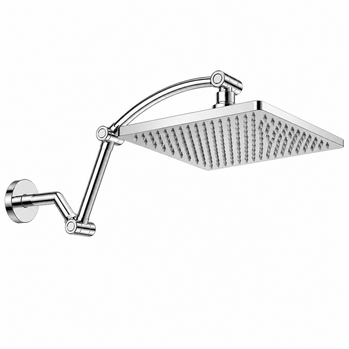 Certified High Pressure Shower Head with Curved Shower Extender