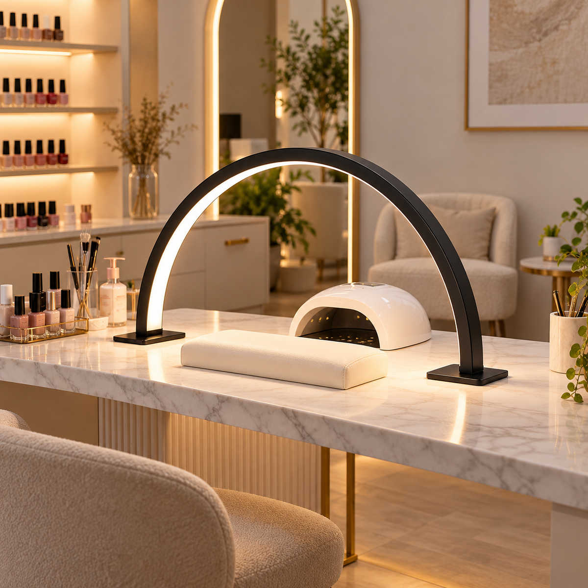 Crescent Moon LED Desk Lamp | Adjustable USB Metal Light