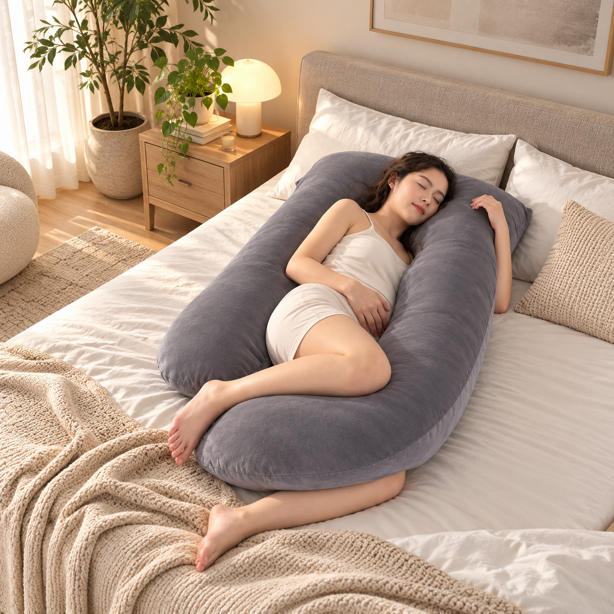 Pregnancy Pillow Body Pillow U Shape Sleeping Cushion