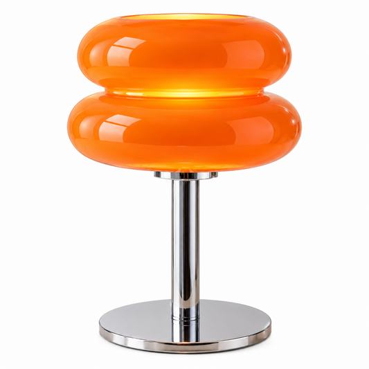 Italian Designer Glass Table Lamp | Modern Retro Accent Light