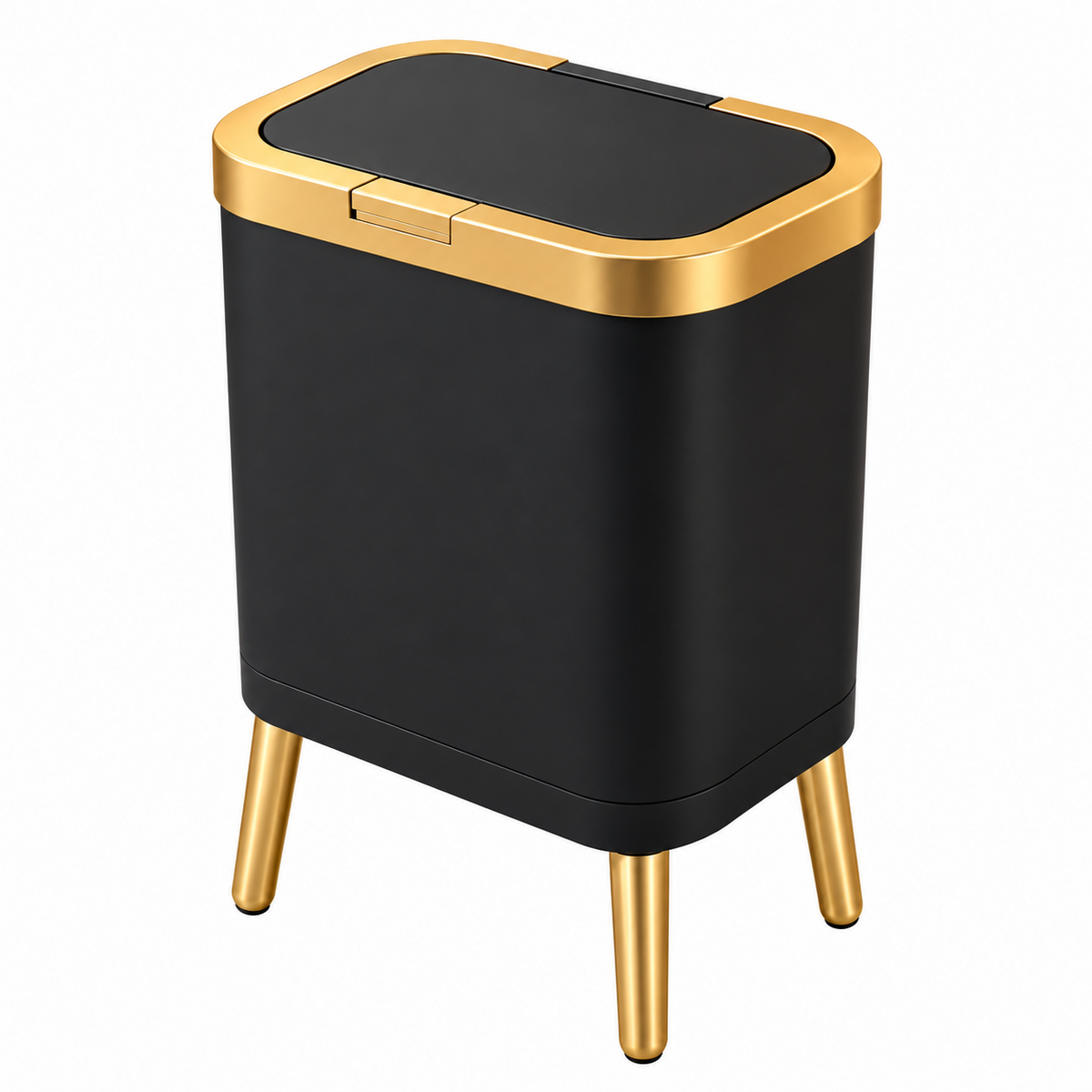 15L Modern Odour-Sealing Trash Can with Elevated Legs | Stylish Waste Bin for Kitchen, Living & Bathroom