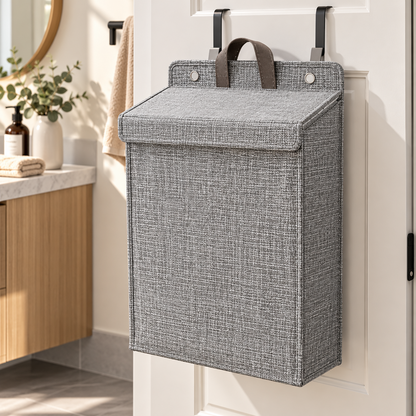 Wallora Foldable Adhesive Laundry Basket | Wall-Mounted Clothes Hamper & Organizer