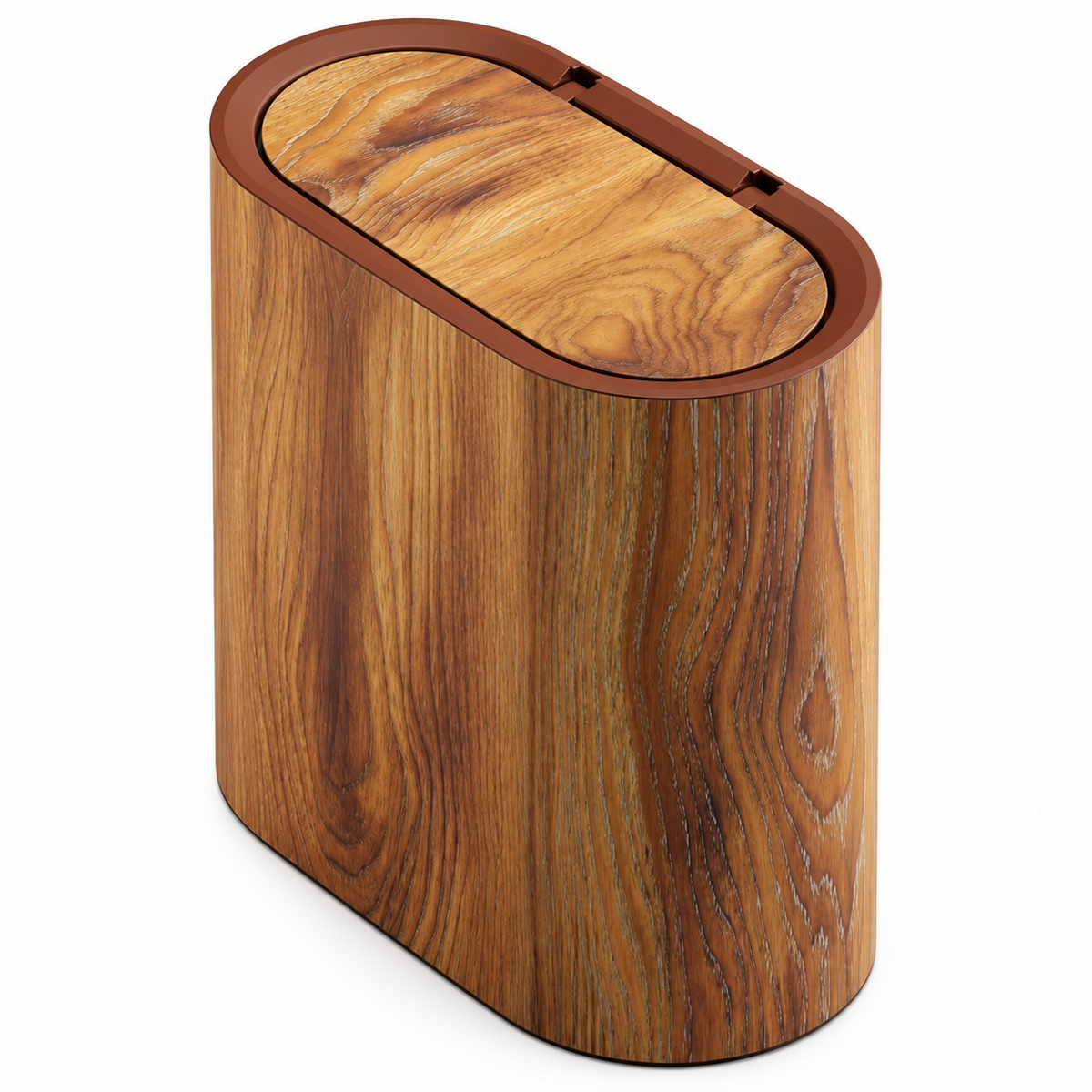 Marble Pattern Trash Can | Modern Bathroom & Kitchen Bin with Lid