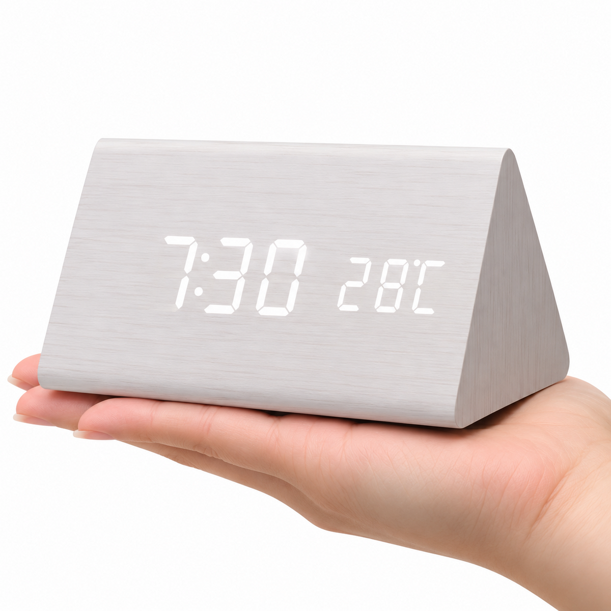 Wooden Design LED Smart Alarm Clock