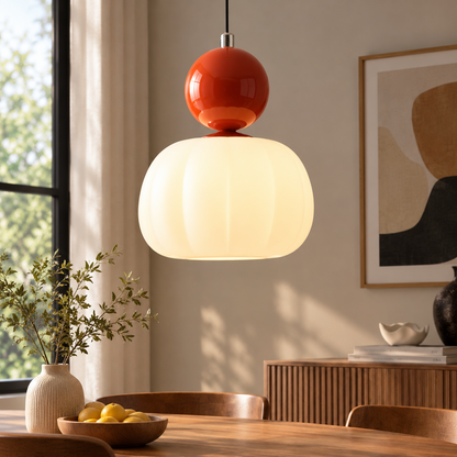 Nordic Pumpkin Pendant Light | Modern LED Ceiling Lamp