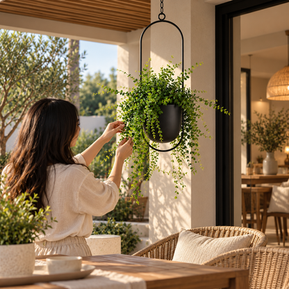 FloraFrame Hanging Planter | Modern Minimalist Iron Design