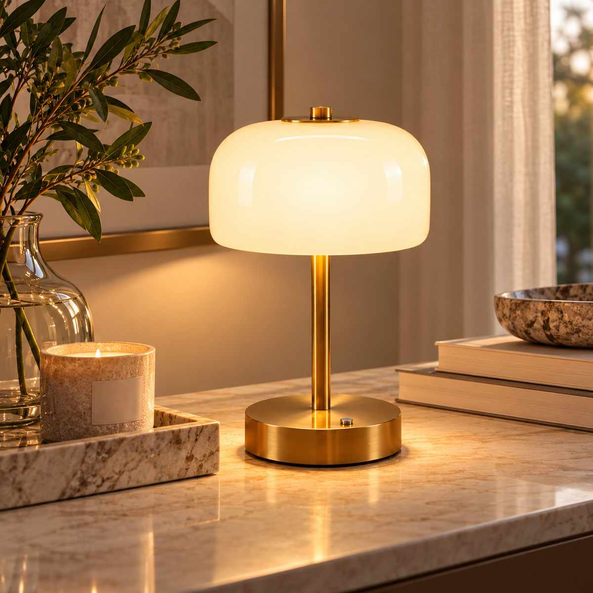 Vomii Cordless Mushroom Table Lamp