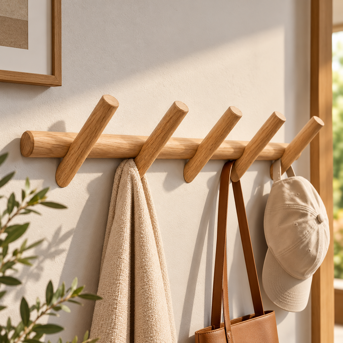 Maeve Wall Rack | Solid Oak Organizer