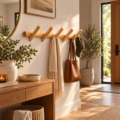Maeve Wall Rack | Solid Oak Organizer