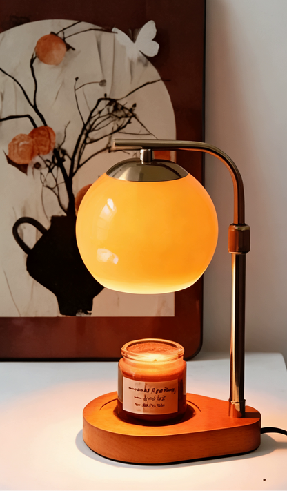 Sculpted Glass Candle Warmer Lamp